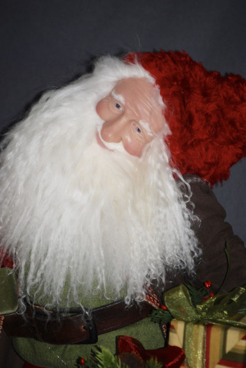 Wrapped and Ready 34-36” | Traditional Santa with Elf | Stone Soup Santas