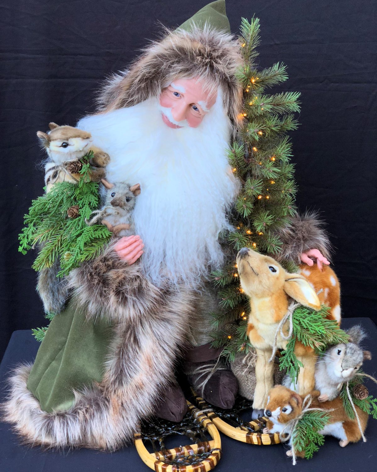 Woodland Wonders 26” | Woodland Santa w/ Animals | Stone Soup Santas